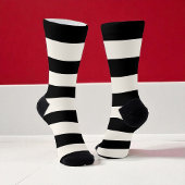 モノクロレフェリーとモノグラムのストライプ白黒レフェリー ソックス