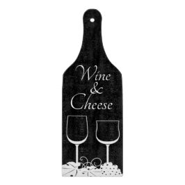 モノクロワイン&チーズパドル カッティングボード