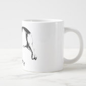 モノクロームで穏やかなエレガンス ジャンボコーヒーマグカップ (右)