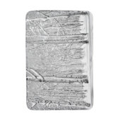 モノクロームにそびえる《植物》アスペンの冬の雪の木 バスマット (正面縦)