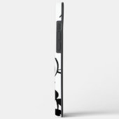 モノクロームのくすんだ花柄 iPhoneケース Case-Mate iPhoneケース (裏面 / 左)