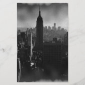 モノクロームのニューヨークシティ 便箋 (正面)