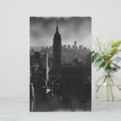 モノクロームのニューヨークシティ 便箋 (スタンド正面)