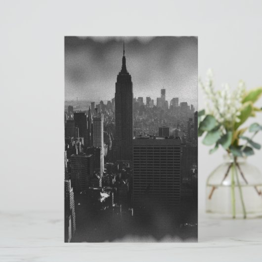 モノクロームのニューヨークシティ 便箋 (スタンド正面)