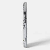 モノクロームの信仰と優しいベージュの十字架とイエス Case-Mate iPhoneケース (裏面 / 左)