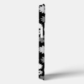 モノクロームの花の繰り返しパターン Case-Mate iPhoneケース (裏面 / 右)