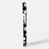 モノクロームの花の繰り返し模様 Case-Mate iPhoneケース (裏面 / 左)