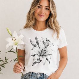 モノクロームリリー Tシャツ