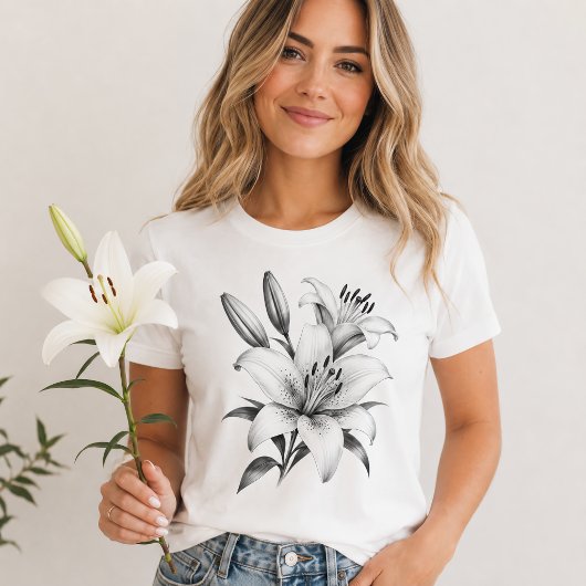 モノクロームリリー Tシャツ