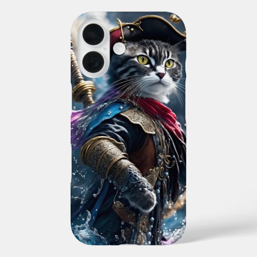 モノクローム猫海賊 – Art iPhone Case Case-Mate iPhoneケース (裏面)