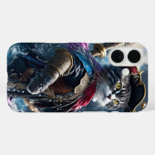 モノクローム猫海賊 – Art iPhone Case Case-Mate iPhoneケース (裏面 (横))