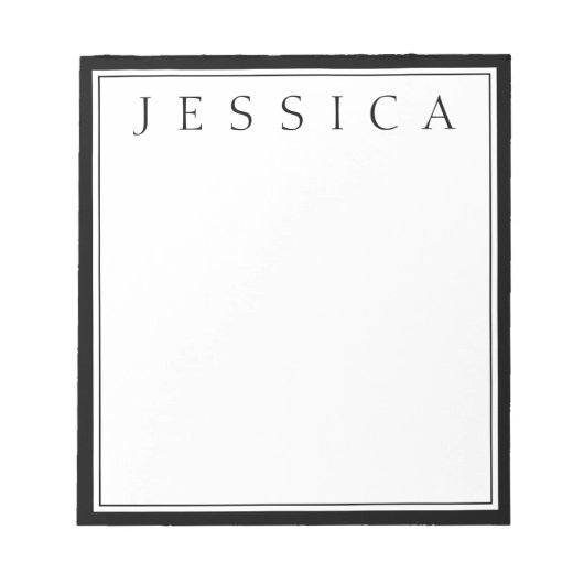 モノクローム | あなたの名前 ノートパッド (正面)