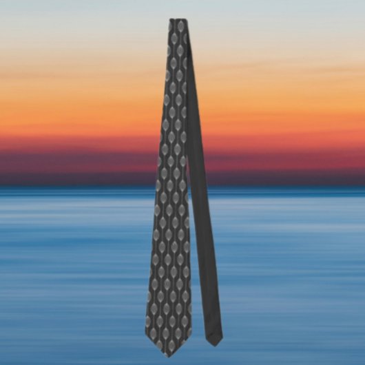 モノクローム・ジオメトリー – 抽象パターン・ネクタイ ネクタイ