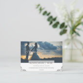 モノクローム センチメント ウェディング 招待状カード エンクロージャーカード (スタンド正面)