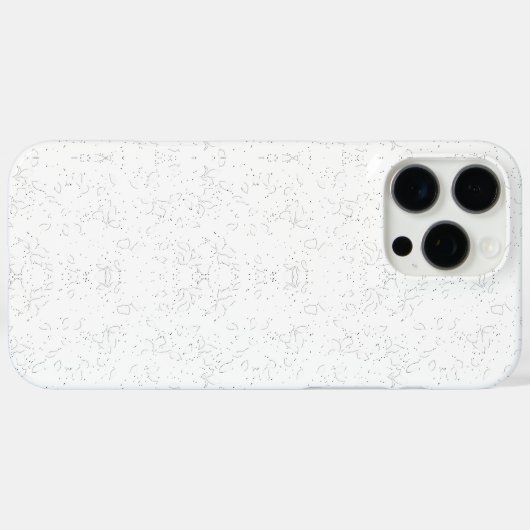 モノクローム フラワー柄 – エレガントなシームレスアート Case-Mate iPhoneケース (裏面 (横))