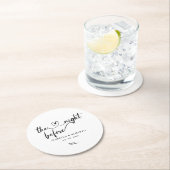 モノクローム ブラック＆ホワイト イベント前の夜 ラウンドペーパーコースター (インサイチュ)