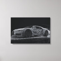 モノクローム・ベロシティ | 自動車アート (24" x 16")