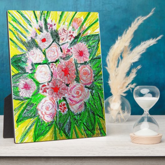 モノクローム, ローズ, ダイアンサス・カリオフィラス, ガーベラ ゲルミニ フォトプラーク (側面)