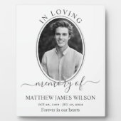 モノクローム 追憶のメモリアル 葬儀 フォト フォトプラーク (正面)