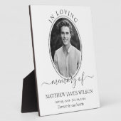 モノクローム 追憶のメモリアル 葬儀 フォト フォトプラーク (側面)