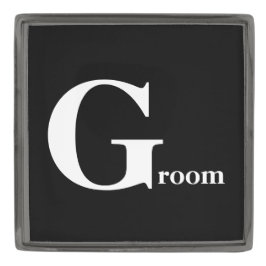 モノクローム(黒または任意のカスタム色) ガンメタルラペルピン