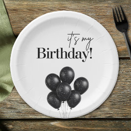 モノクローン風船の誕生日パーティー ペーパープレート