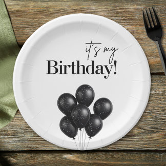 モノクローン風船の誕生日パーティー ペーパープレート