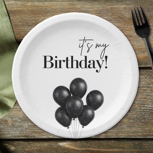 モノクローン風船の誕生日パーティー ペーパープレート