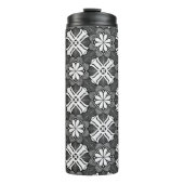モノクロ万華鏡のように千変万化するパターンサーマルタンブラー タンブラー (正面)