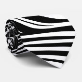 モノクロ万華鏡のように千変万化するパターン ネクタイ (ロール)