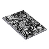 モノクロ万華鏡のように千変万化するパターン ノートブック (右側)