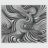 モノクロ万華鏡のように千変万化するパターン ラッピングペーパー (フラット)