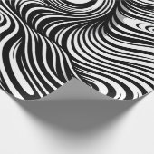 モノクロ万華鏡のように千変万化するパターン ラッピングペーパー (角)