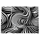 モノクロ万華鏡のように千変万化するパターン ラージペーパーバッグ (正面)