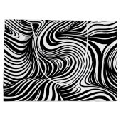 モノクロ万華鏡のように千変万化するパターン ラージペーパーバッグ (裏面)