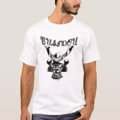 モノクロ兜 Tシャツ (正面)