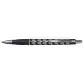 モノクロ円：抽象芸術白黒とグレー、 ボールペン (裏面)