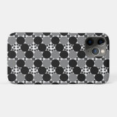 モノクロ円：抽象芸術白黒とグレー、 Case-Mate iPhoneケース (裏面(横))