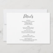 モノクロ写真とスクリプトのオールインワン結婚式招待状 招待状 (裏面)