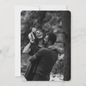 モノクロ写真のエレガントな結婚式 招待状 (裏面)