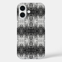モノクロ写真の古木の樹皮パターン デザイン iPhone 16ケース
