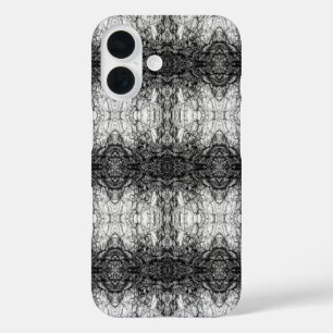 モノクロ写真の古木の樹皮パターン デザイン iPhone 16ケース