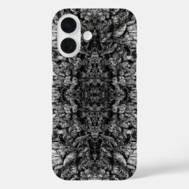モノクロ写真の古木の樹皮パターン デザイン iPhone 16ケース