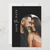 モノクロ写真の結婚式お知らせカード 招待状 (裏面)