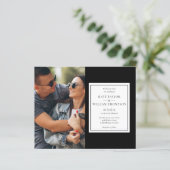 モノクロ写真の結婚式招待状（お財布に優しい） (スタンド正面)