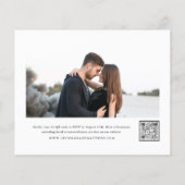 モノクロ写真を使ったお手頃価格の結婚式招待状 (裏面)