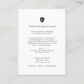 モノクロ写真オーバーサイズのインターンシップ 名刺 (裏面)