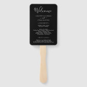 モノクロ写真クラシックカスタムウェディングプログラム ハンドファン (裏面)