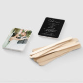 モノクロ写真クラシックカスタムウェディングプログラム ハンドファン (組立なし)