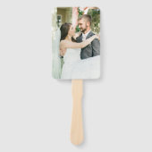 モノクロ写真クラシックカスタムウェディングプログラム ハンドファン (正面)